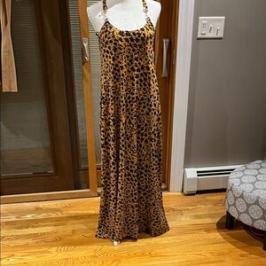 Leopard print maxi dress - size 4
